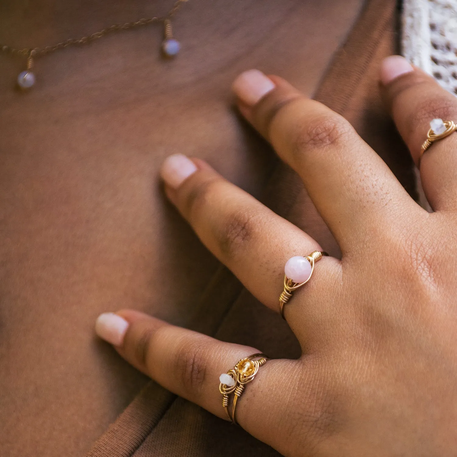 Citrine Dainty Ring