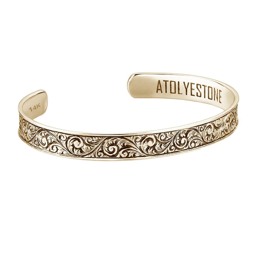 Classic Cuff Bracelet - Solid Gold