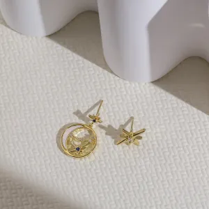 Constellation Pearl Gold Earrings