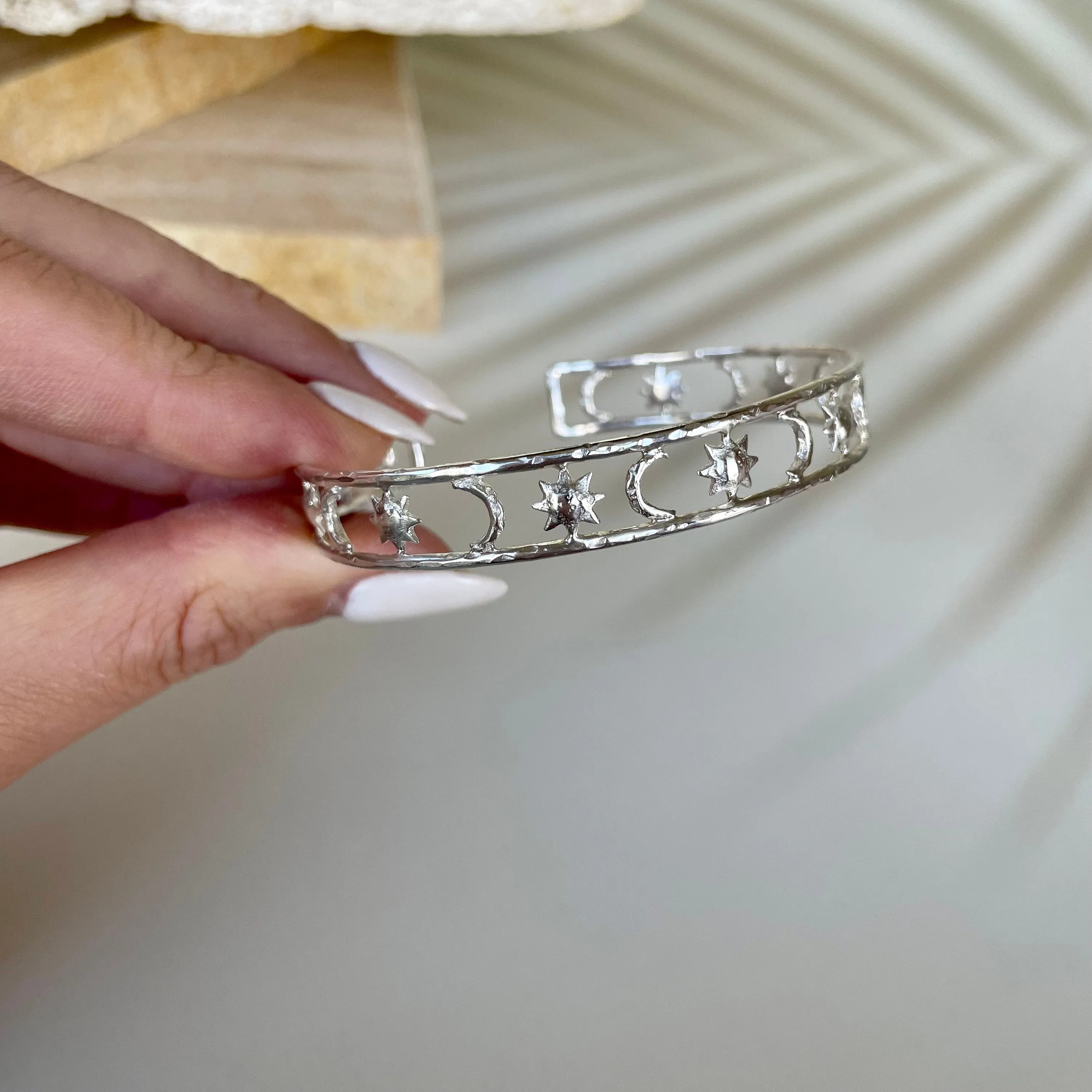 Cosmic Lover Sterling Silver Bangle