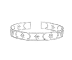 Cosmic Lover Sterling Silver Bangle