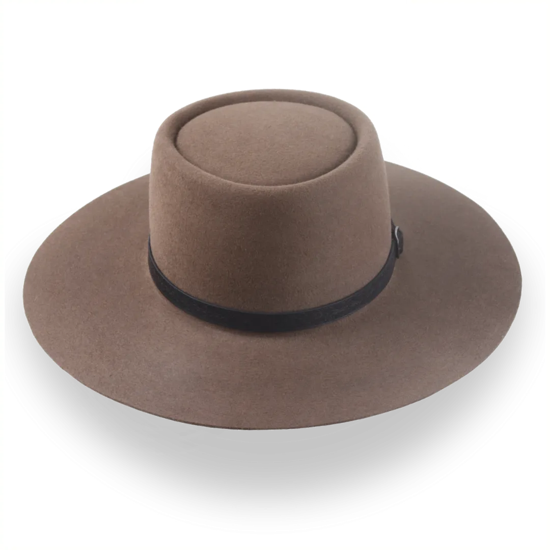 Custom Telescope Crown Hat with Genuine Leather Belt | The Pioneer