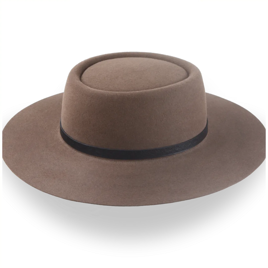 Custom Telescope Crown Hat with Genuine Leather Belt | The Pioneer