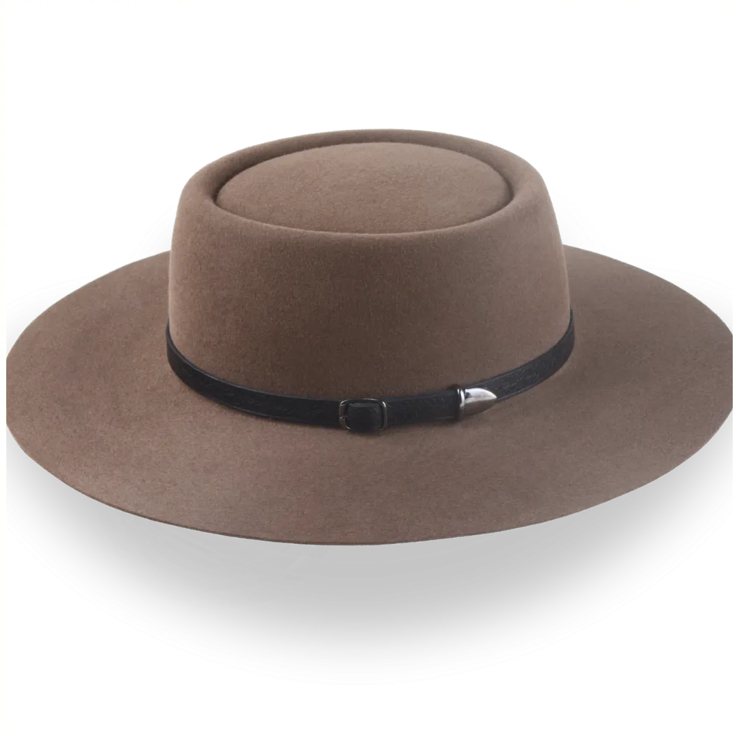 Custom Telescope Crown Hat with Genuine Leather Belt | The Pioneer