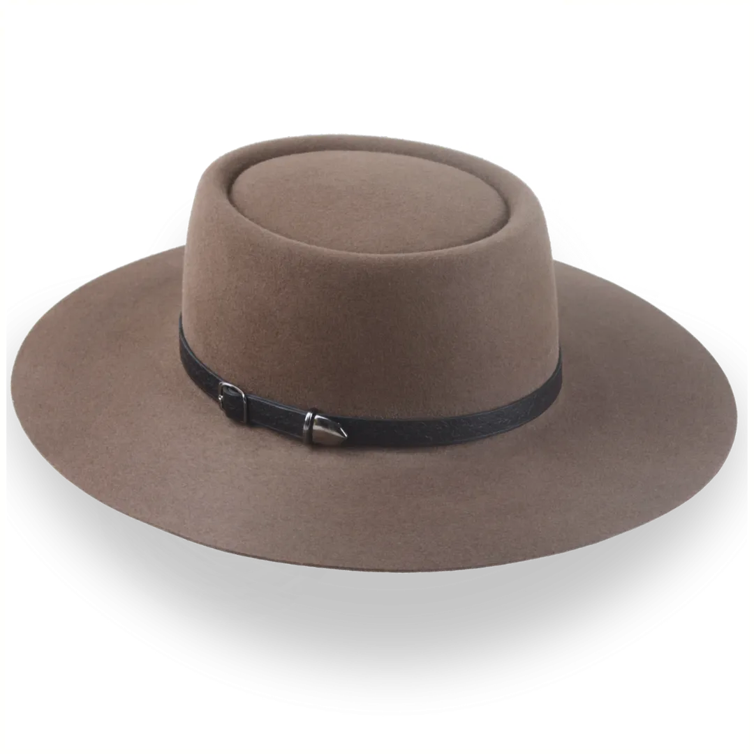 Custom Telescope Crown Hat with Genuine Leather Belt | The Pioneer