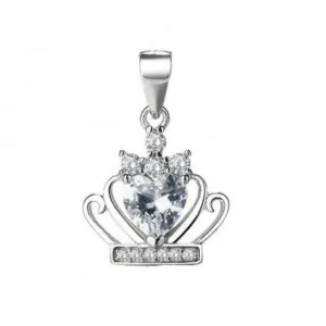 D1014 Crown CZ Pendant