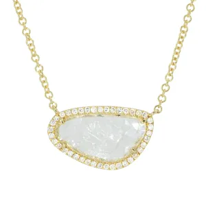 Diamond Slice Necklace in 14k Gold - Sparkle