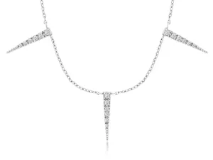 Diamond Spike Station Necklace