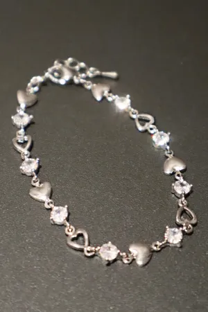 Diamonds Heart Bracelet