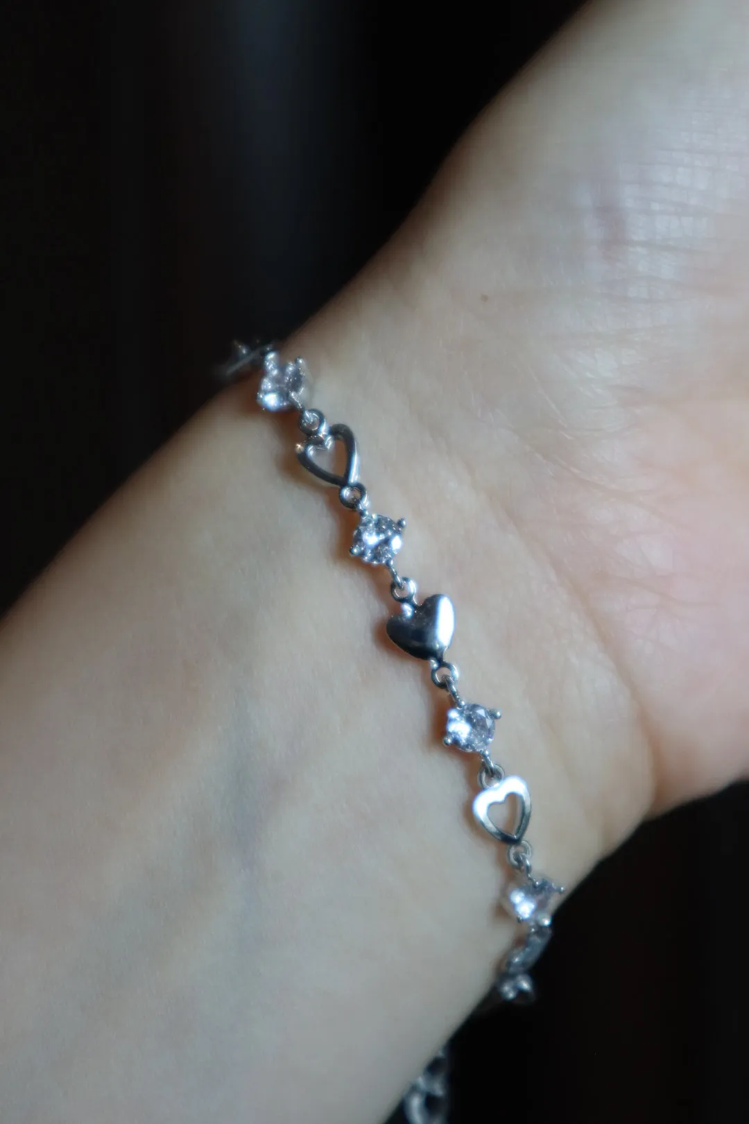 Diamonds Heart Bracelet