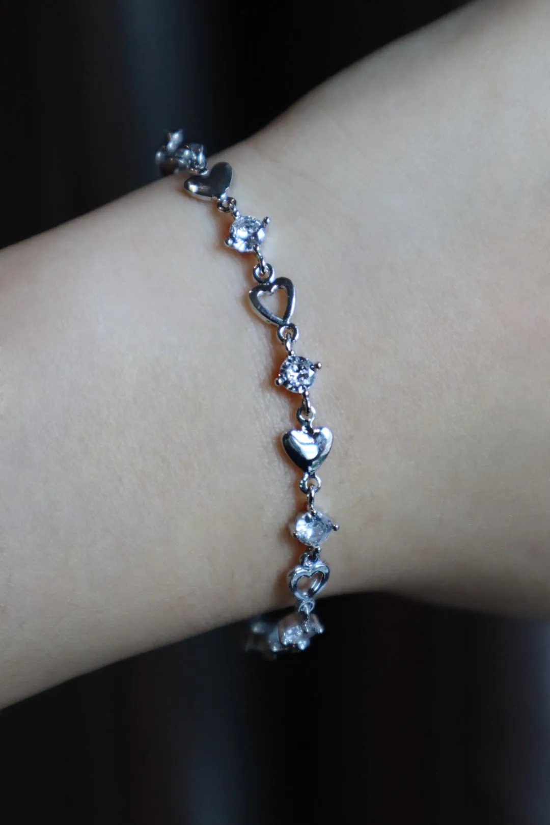 Diamonds Heart Bracelet