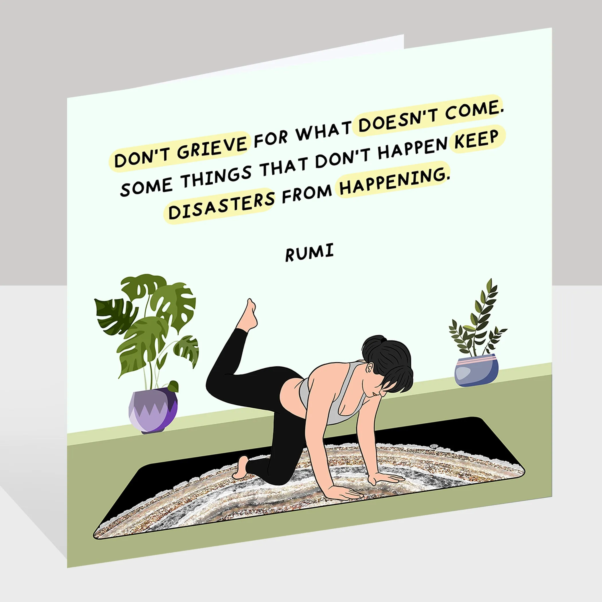 Don't Grieve For What Doesn't Come Doodle Card