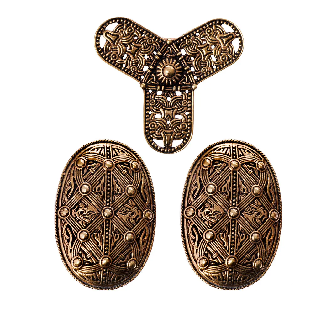 Dress Brooch Set, Bronze