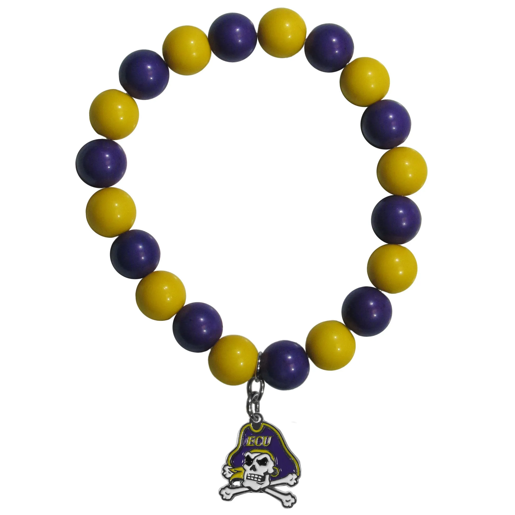 East Carolina Pirates Fan Bead Bracelet