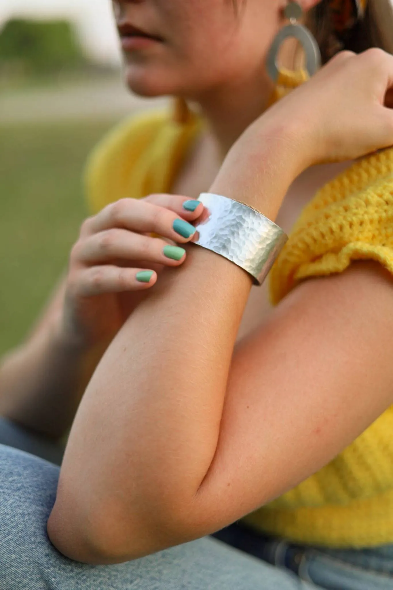 Embrace Sustainable Style with a Handcrafted Recycled Aluminum Cuff