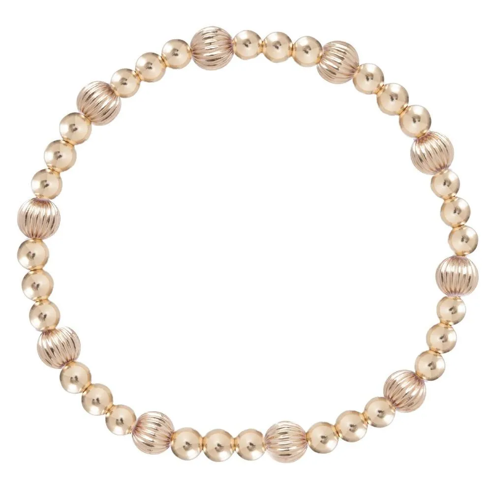 enewton Dignity Sincerity Pattern 6mm Bead Bracelet - Gold