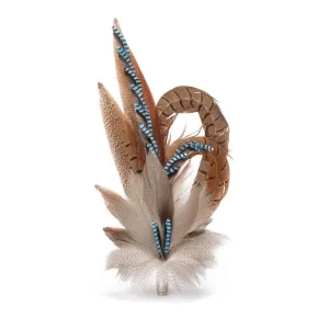 Feather Brooch: Jay & Pheasant Biot (Large)