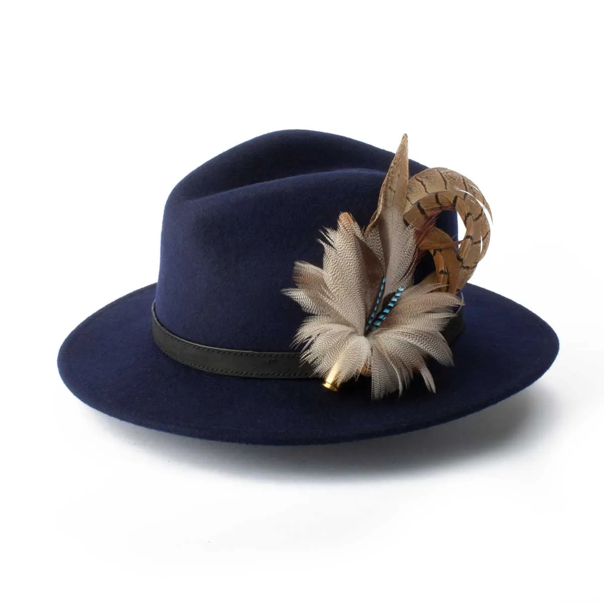 Feather Brooch: Jay & Pheasant Biot (Small)