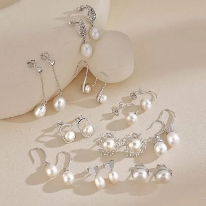 Fresh Water Pearl Twirl Dropper Earrings ERLE026