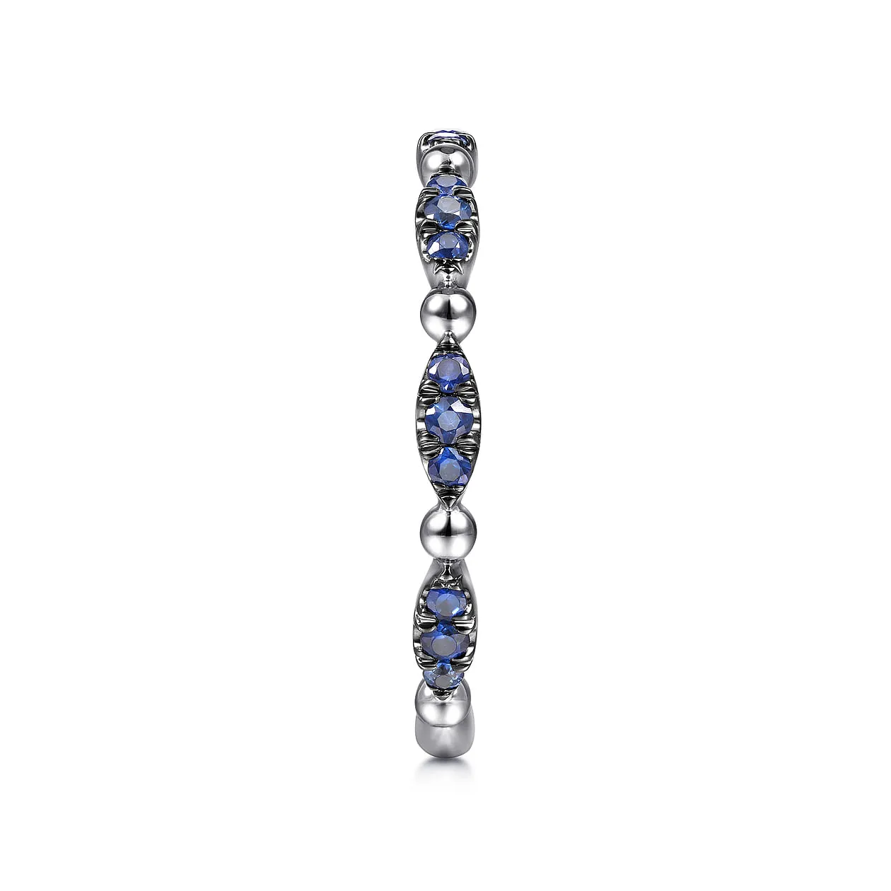 Gabriel & Co. Cluster Sapphire and Bujukan Ball Stackable Ring