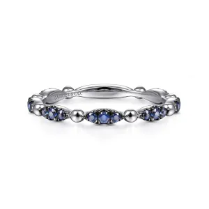 Gabriel & Co. Cluster Sapphire and Bujukan Ball Stackable Ring