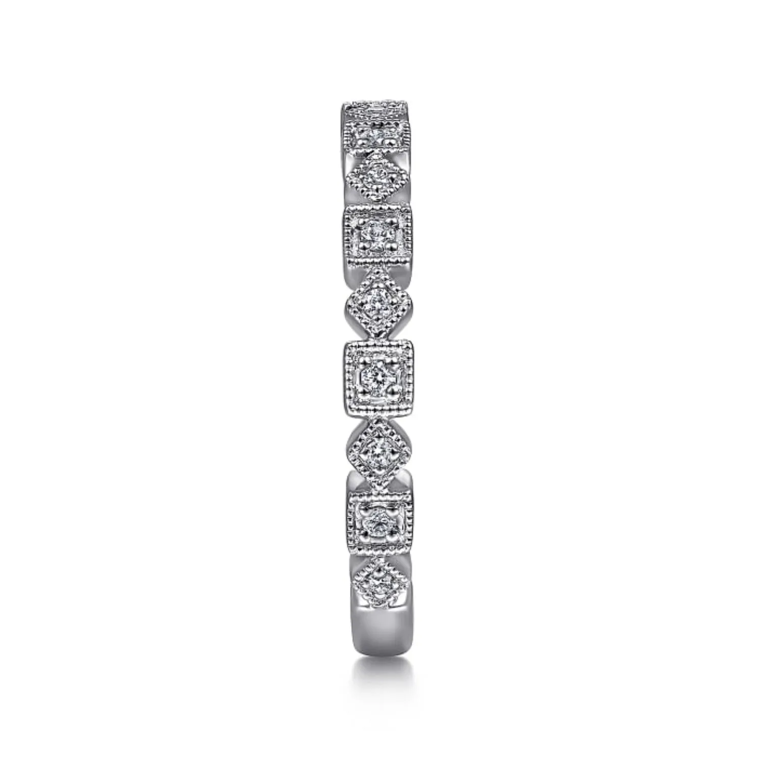 Gabriel & Co. Diamond Geometric Wedding Band