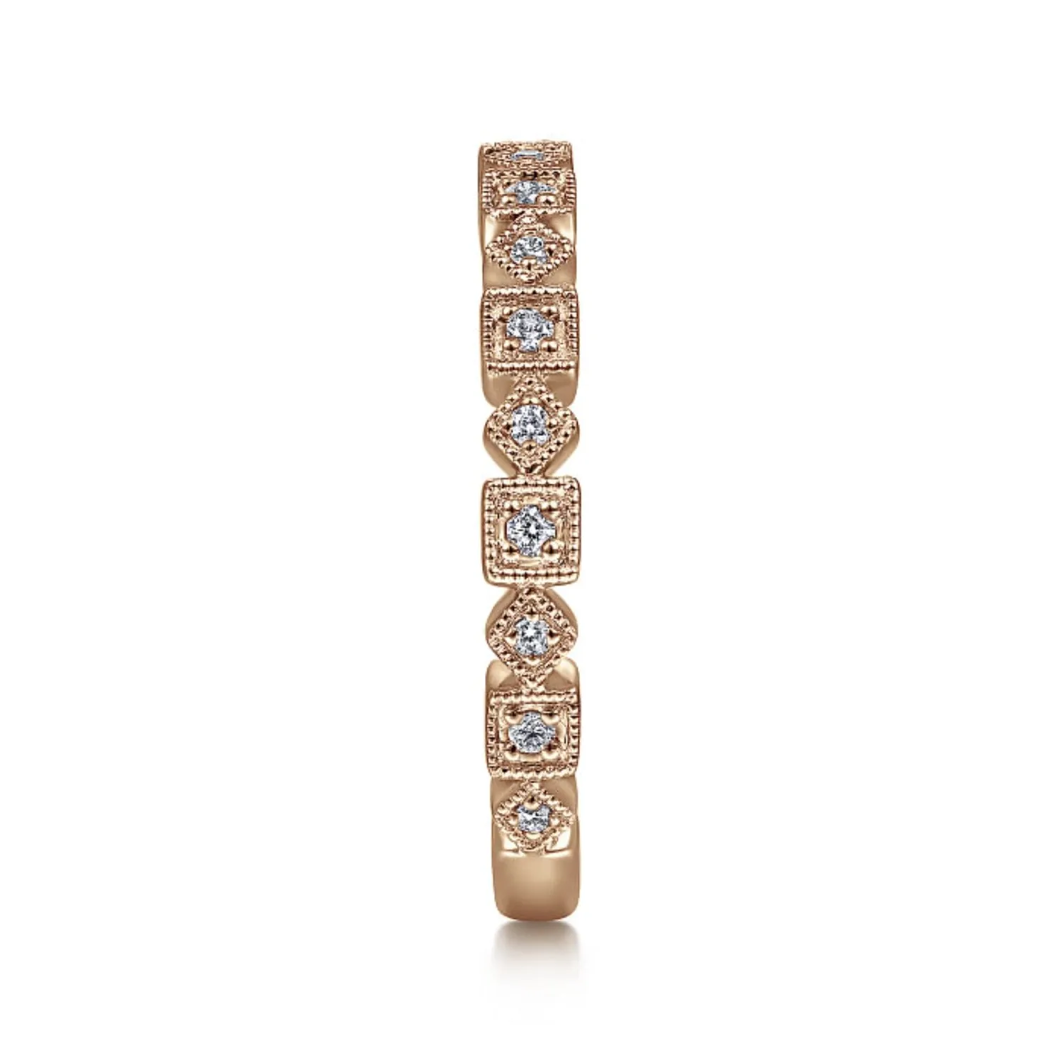 Gabriel & Co. Diamond Geometric Wedding Band