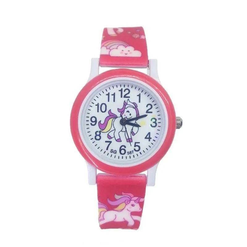 Girl's Cute Unicorn Printed Dial Quartz Watch