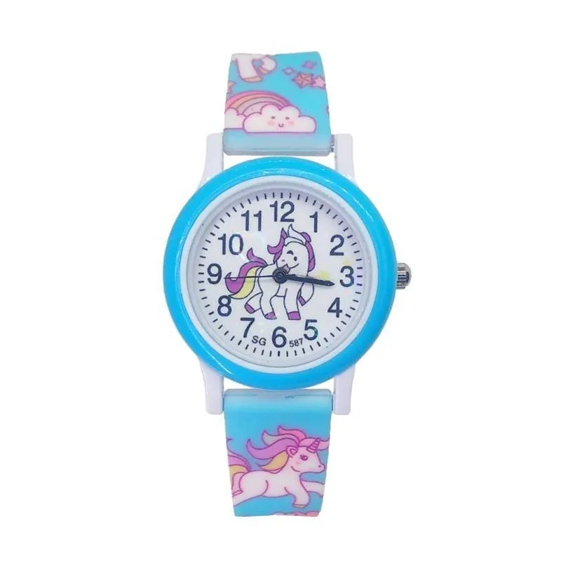 Girl's Cute Unicorn Printed Dial Quartz Watch