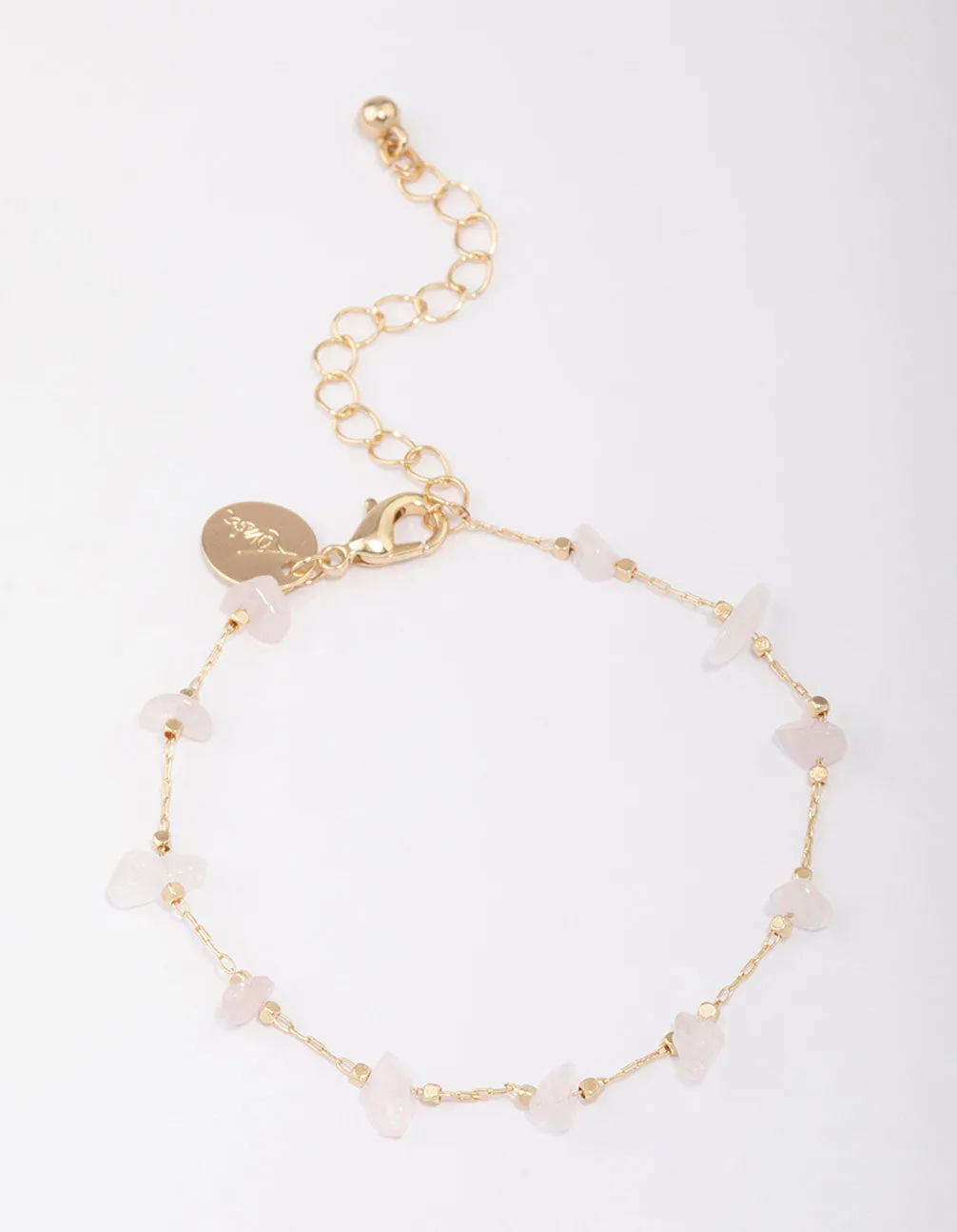 Gold Plated Station Semi-Precious Bracelet