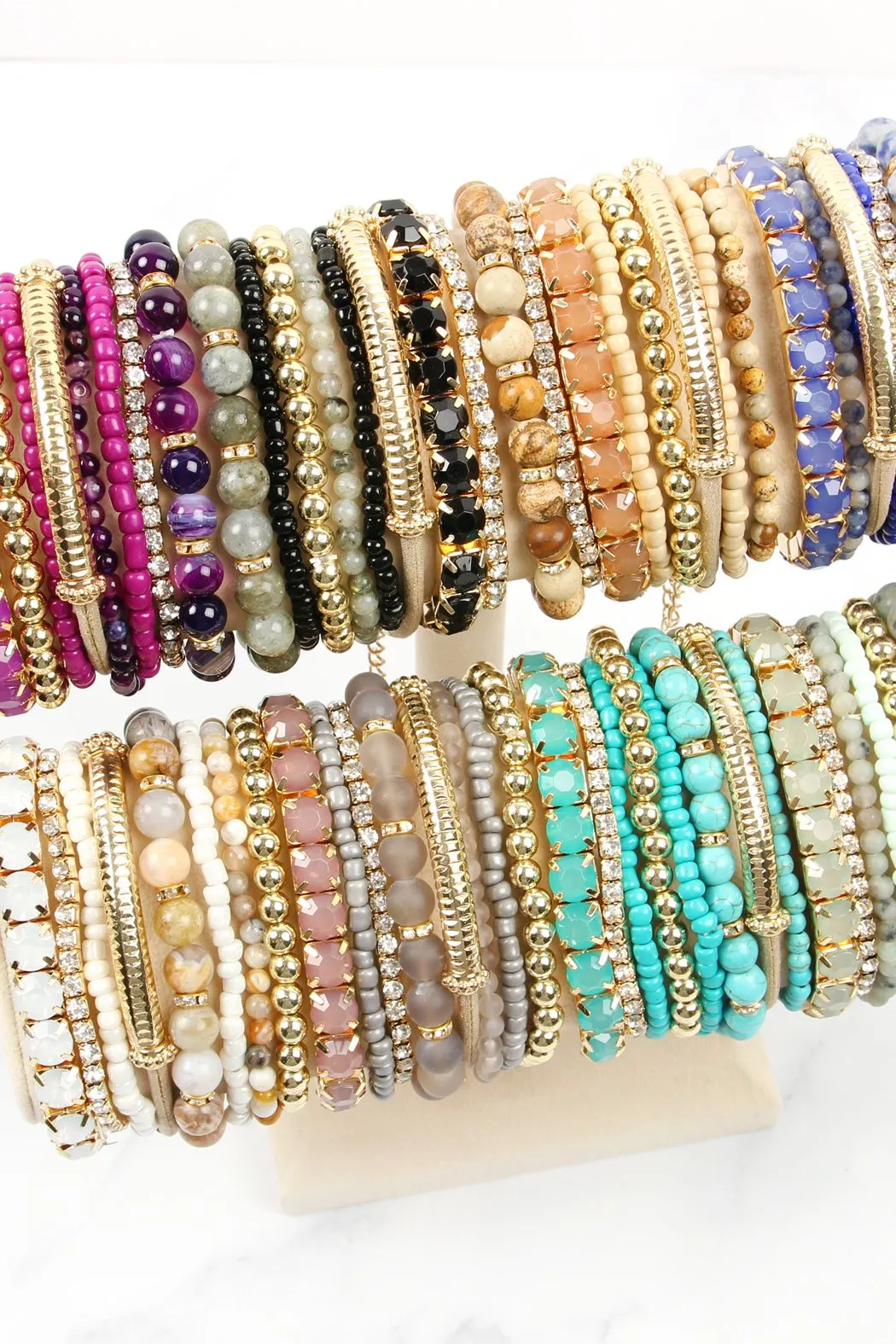 Hdb2244 - Regular Size Stackable Beads Bracelet Set