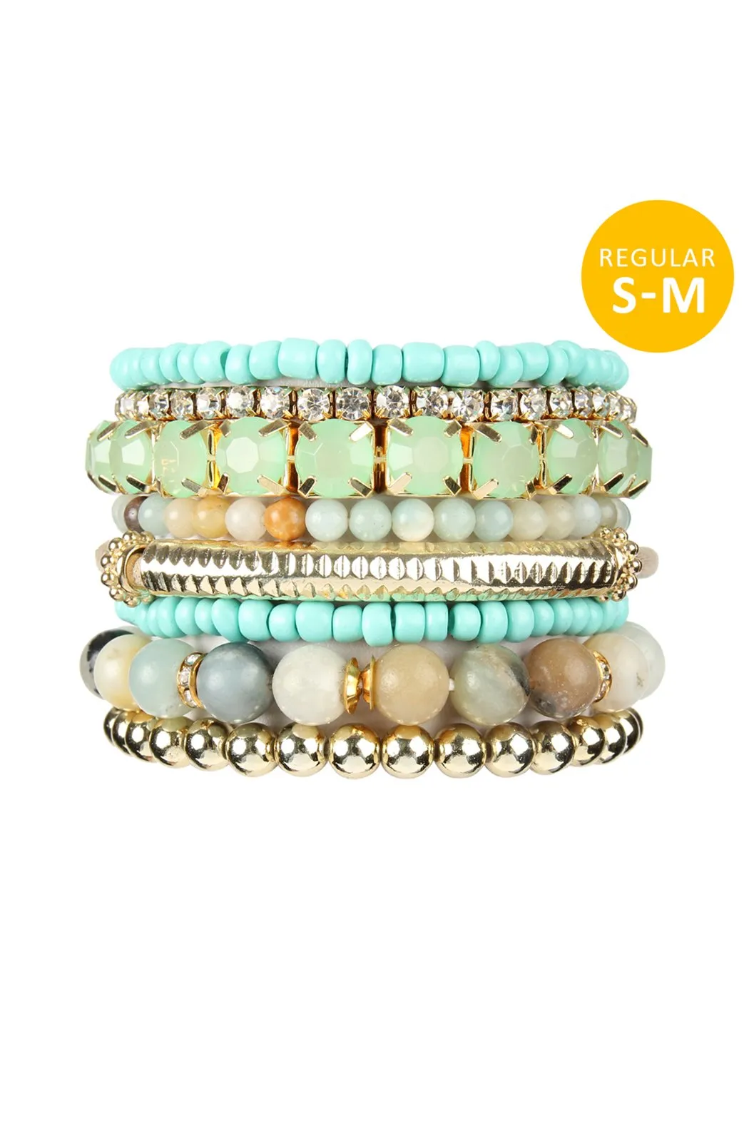 Hdb2244 - Regular Size Stackable Beads Bracelet Set