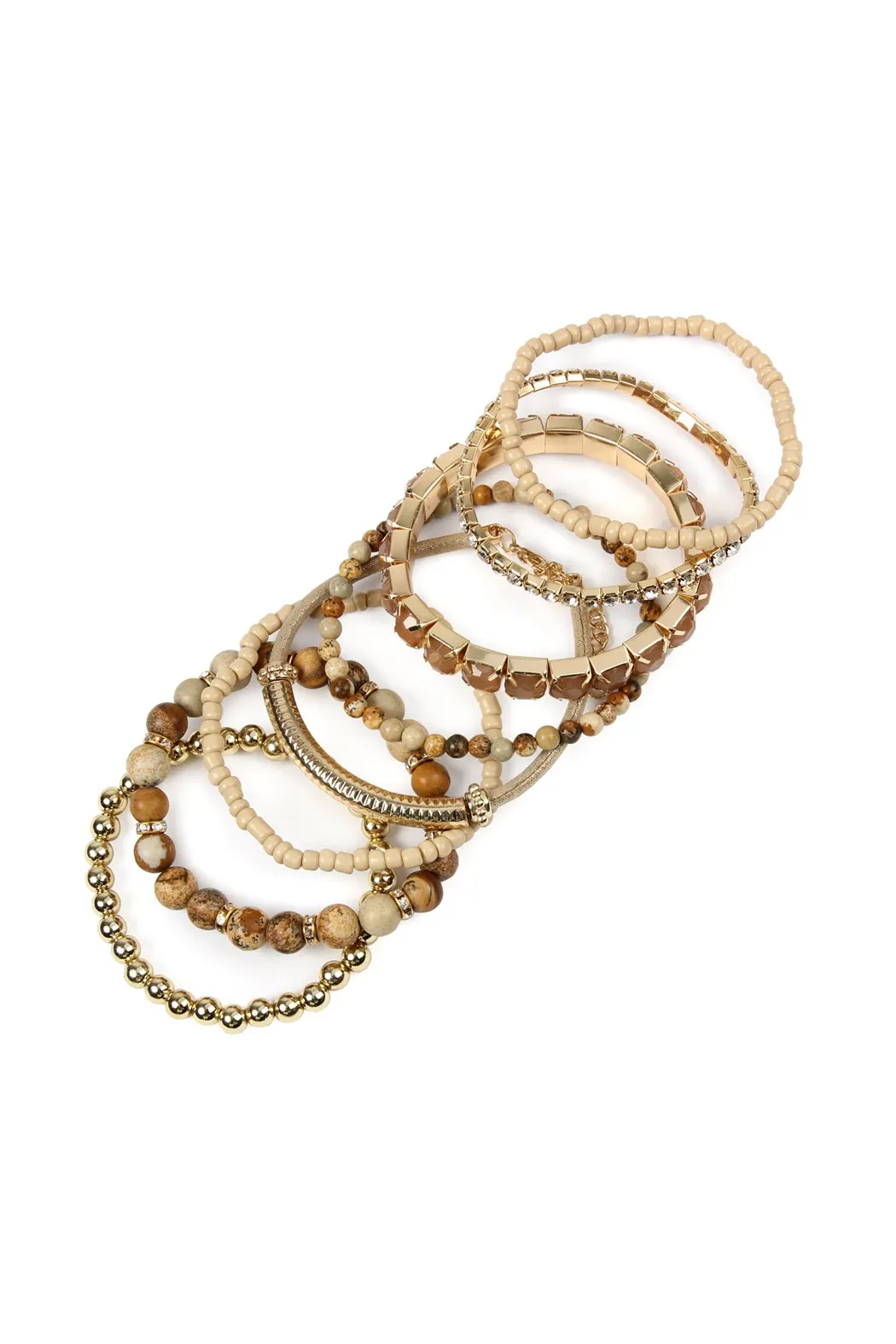 Hdb2244 - Regular Size Stackable Beads Bracelet Set