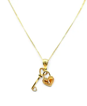 HEART AND LOCK NECKLACE