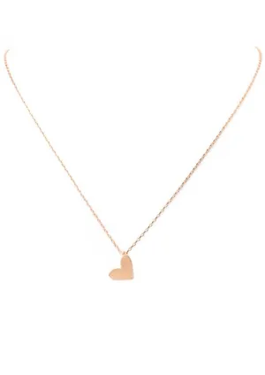 Heart Pendant Necklace - Gold