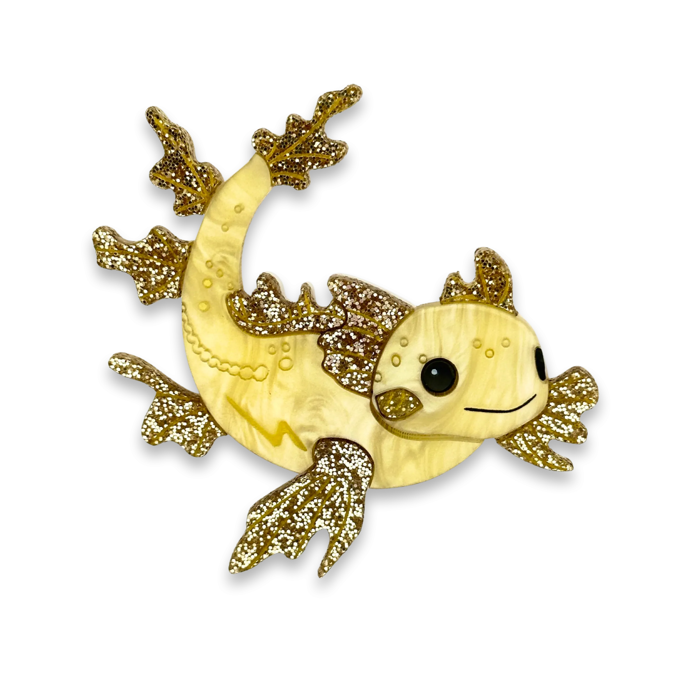 Honeycomb Axolotl - brooch - Set of 4