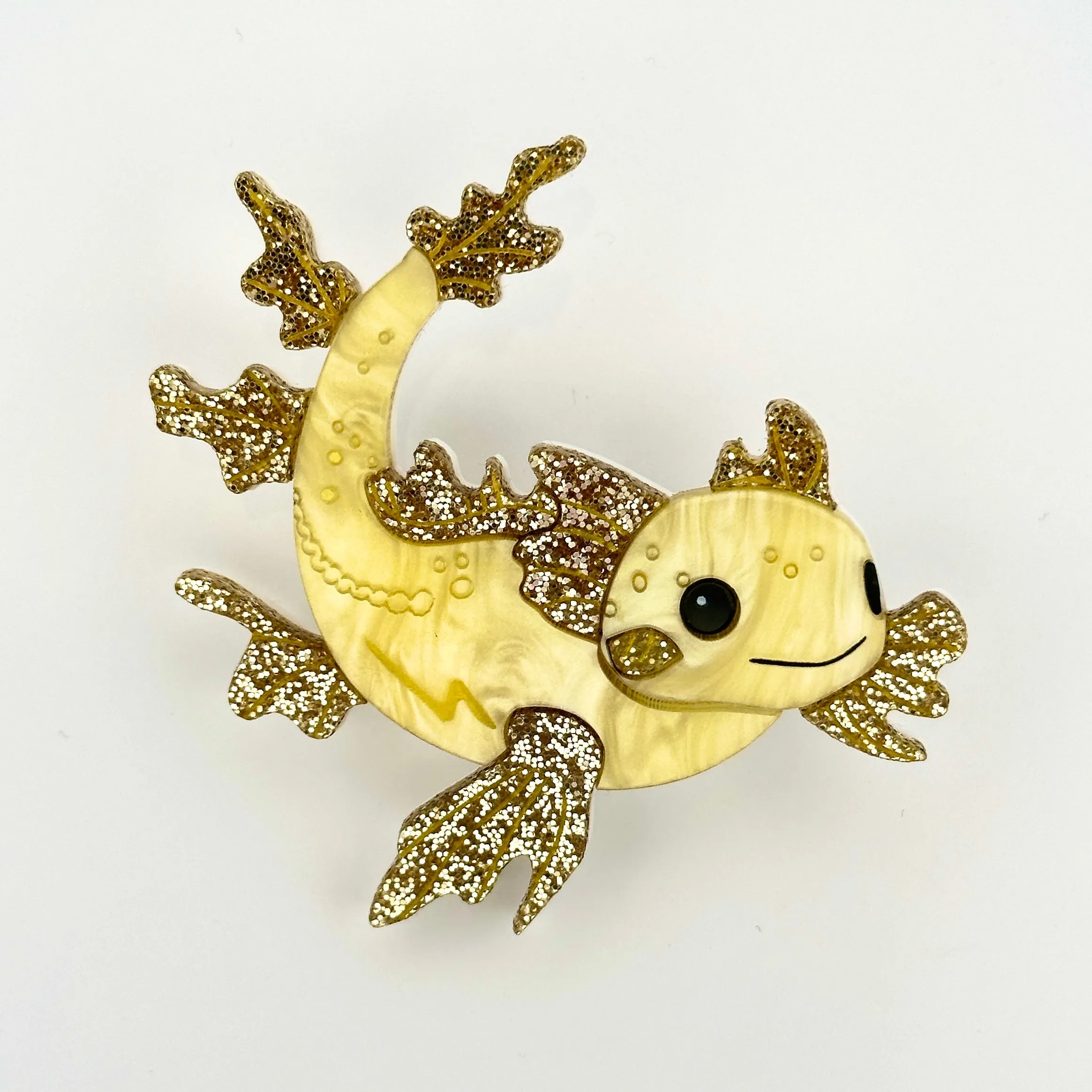 Honeycomb Axolotl - brooch - Set of 4