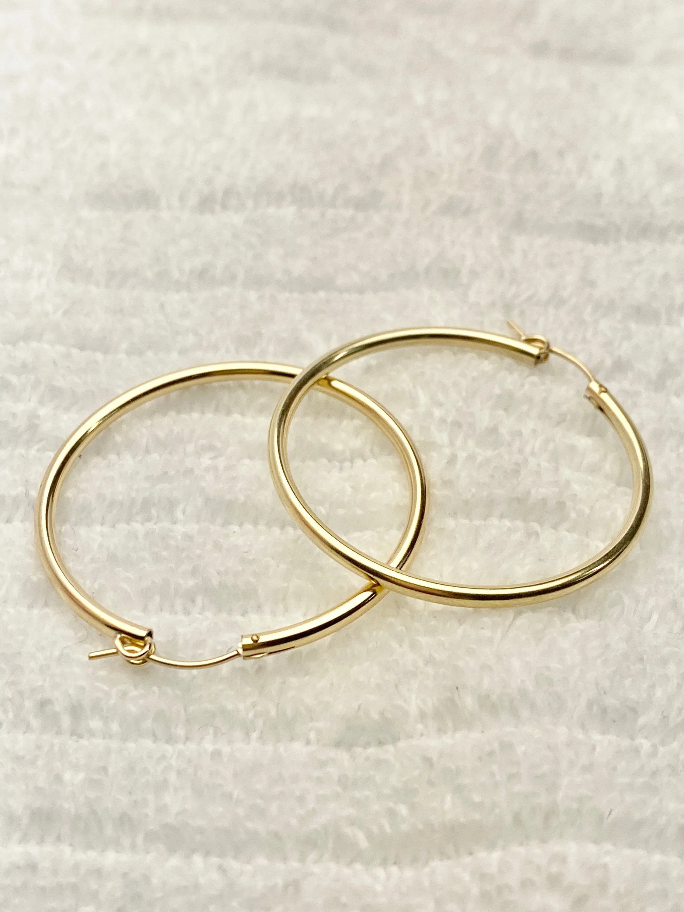 Hoop flex earrings, large size, 14k gold filled, 14k GF