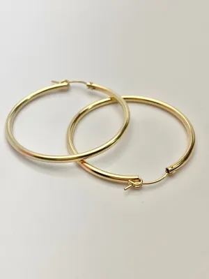 Hoop flex earrings, large size, 14k gold filled, 14k GF