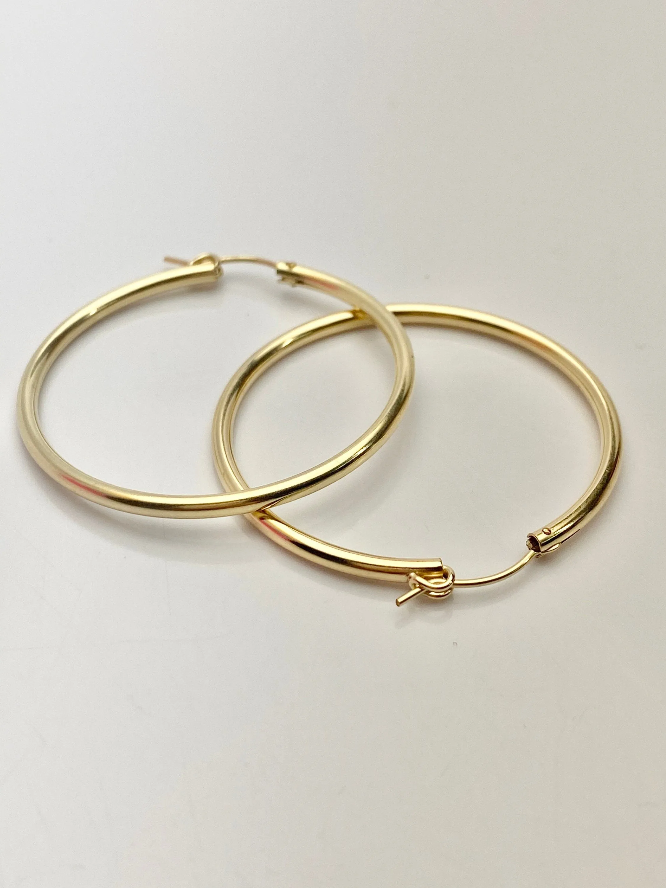 Hoop flex earrings, large size, 14k gold filled, 14k GF