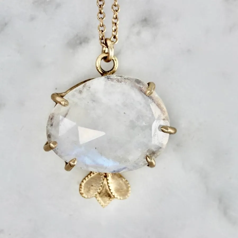 Jilian Maddin Oval Rose Cut Moonstone Pendant