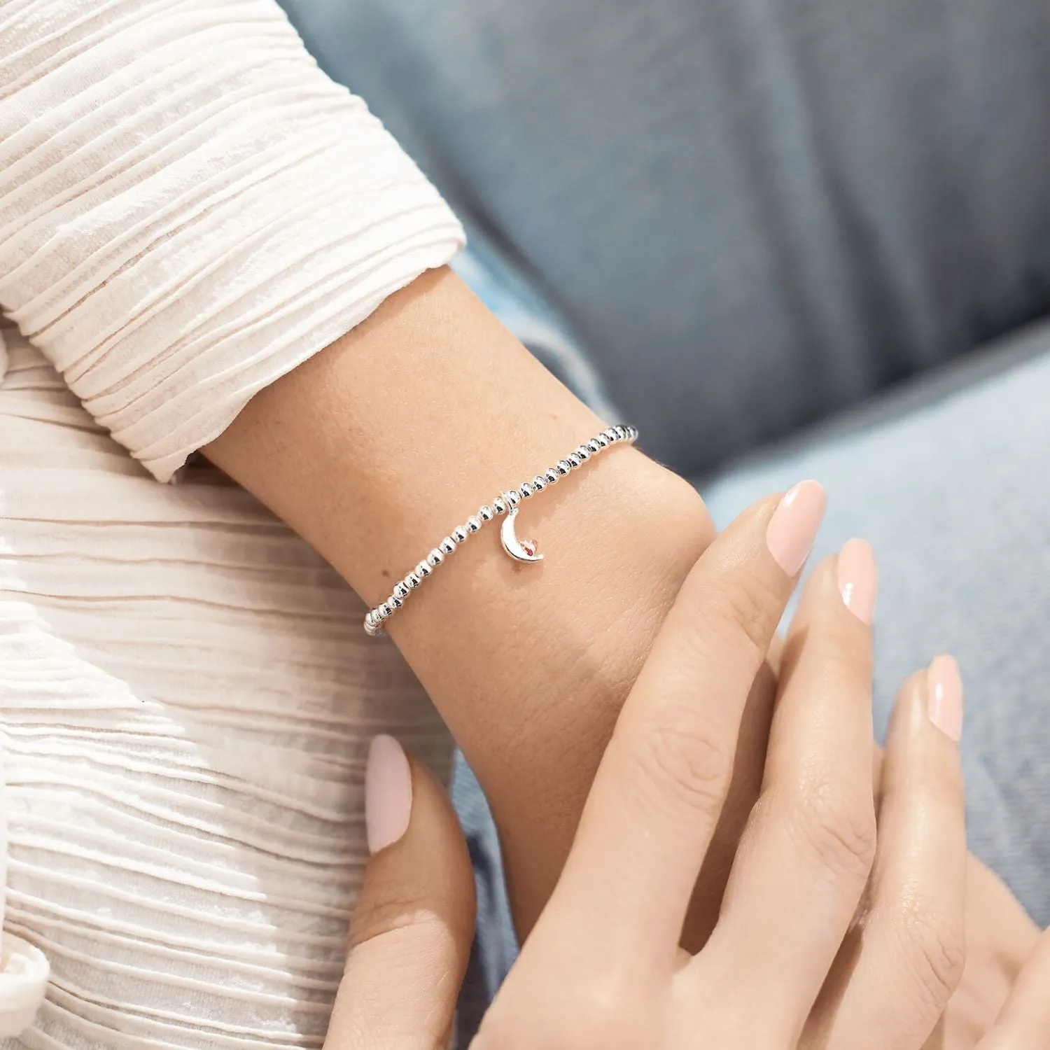 Joma Jewellery Silver A Little 'Love You To The Moon And Back' Bracelet