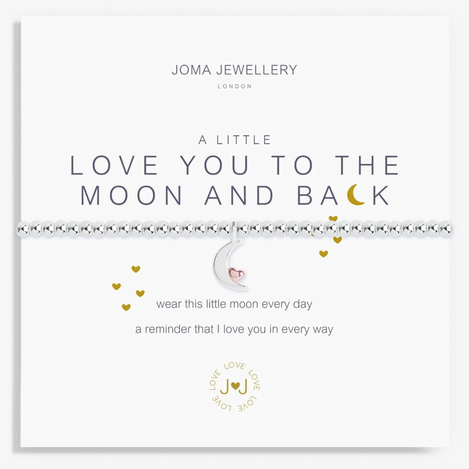 Joma Jewellery Silver A Little 'Love You To The Moon And Back' Bracelet