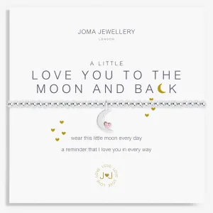 Joma Jewellery Silver A Little 'Love You To The Moon And Back' Bracelet