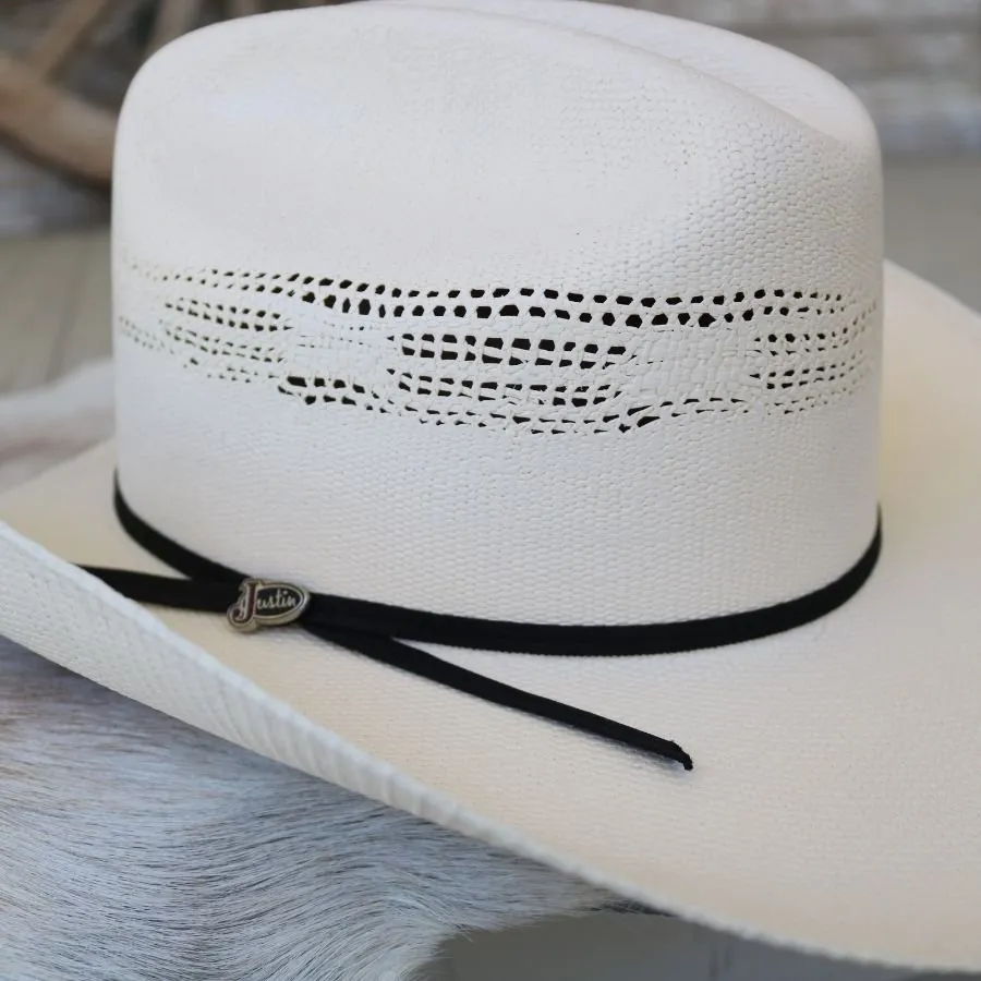 Justin Ivory Straw Cowboy Hat - 20X Cutter