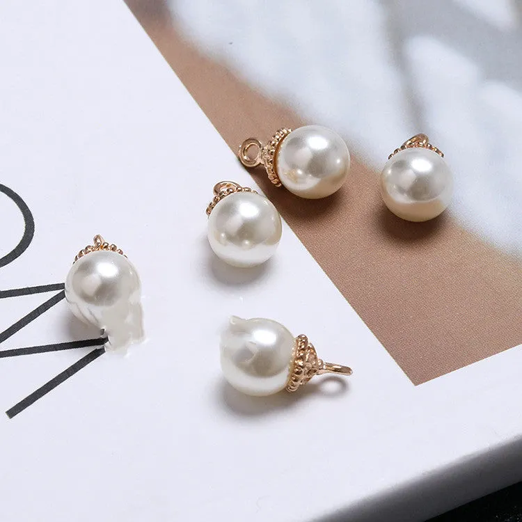 Korean Version Of Bright Pearl Pendant Earrings Headdress Hair Band Pendant