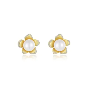 Lafonn Lafonn Gold Club White Fresh Water Pearl Earring E0589PLG00