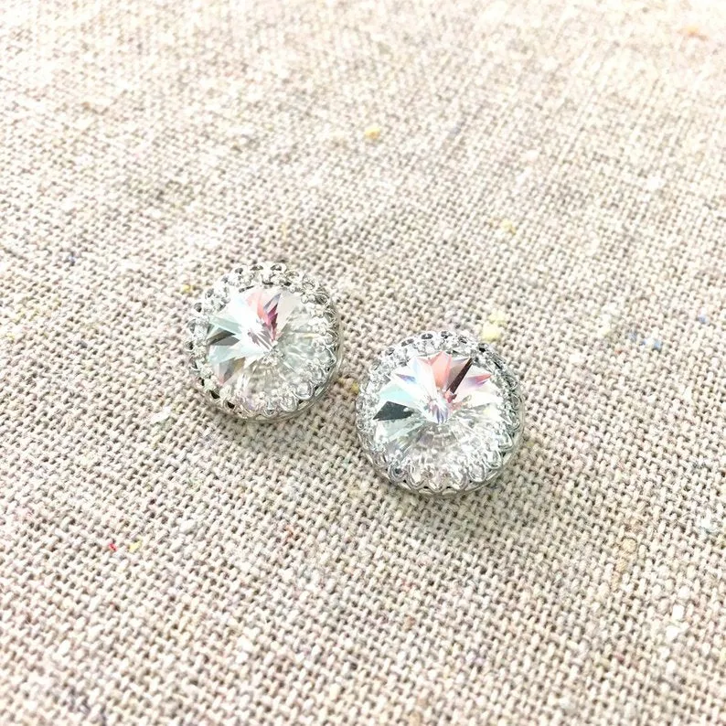 Large Peak Crown Post Earrings