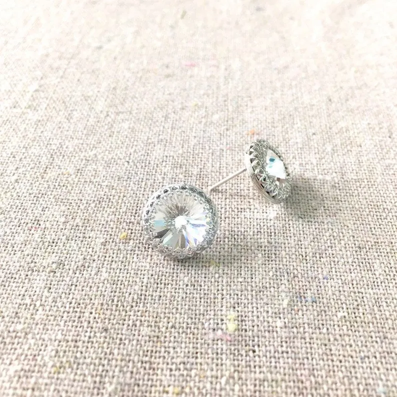 Large Peak Crown Post Earrings