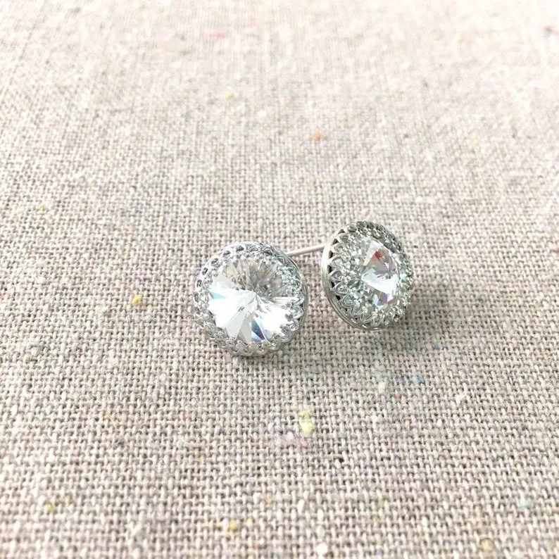 Large Peak Crown Post Earrings